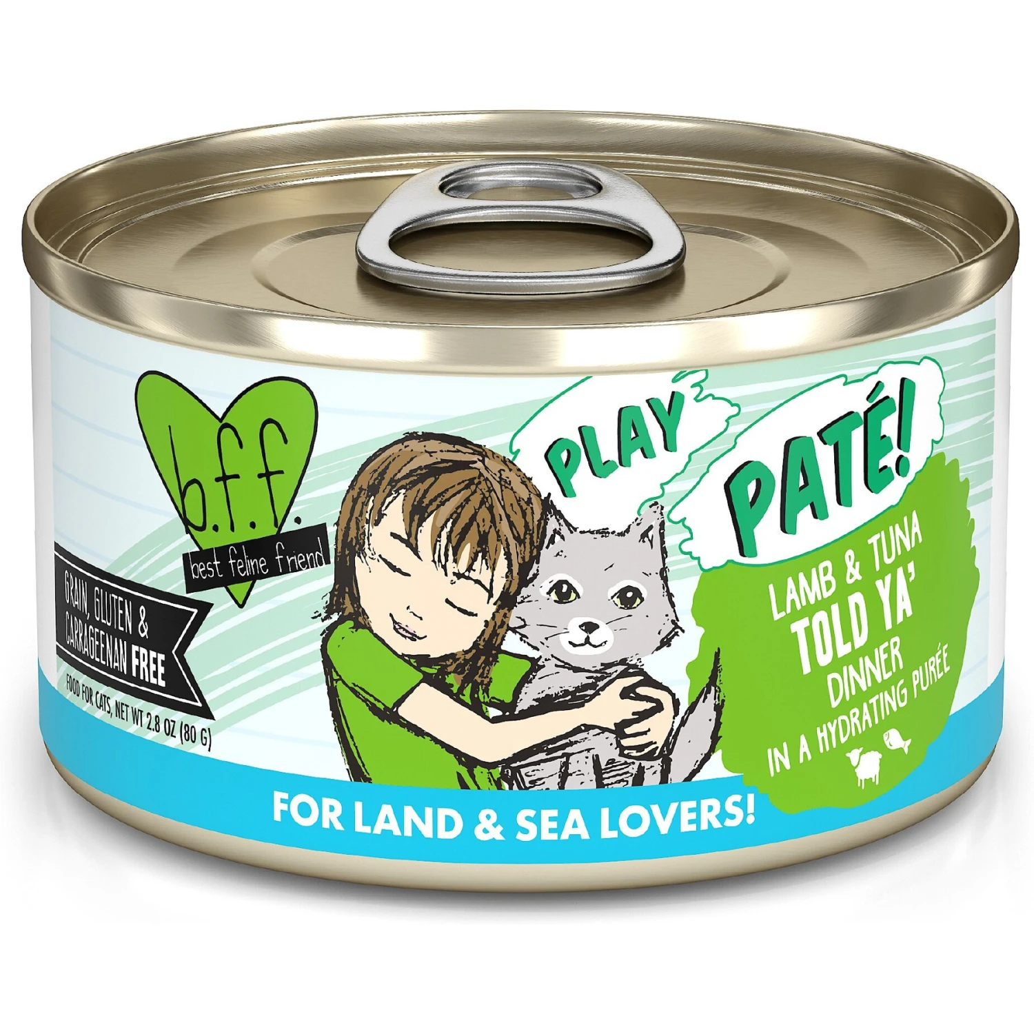 BFF Play Pate Lovers Lamb & Tuna Told Ya Wet Cat Food, 2.8-oz Can, Pack Of 12 1 BFF Play Pate Lovers Lamb & Tuna Told Ya Wet Cat Food, 2.8-oz Can, Pack Of 12