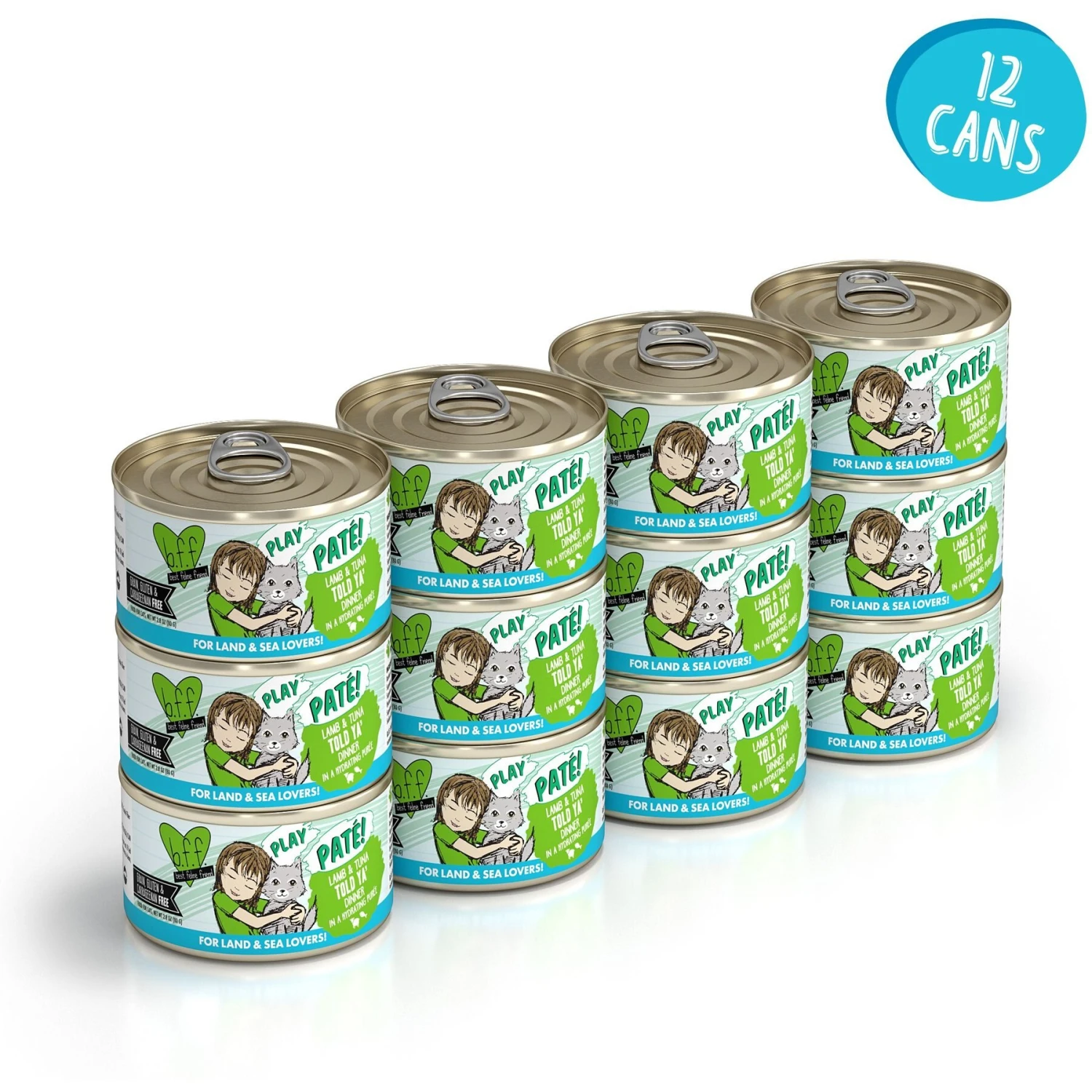 BFF Play Pate Lovers Lamb & Tuna Told Ya Wet Cat Food, 2.8-oz Can, Pack Of 12 2 BFF Play Pate Lovers Lamb & Tuna Told Ya Wet Cat Food, 2.8-oz Can, Pack Of 12 - Image 2