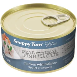 Snappy Tom Lites Chicken With Salmon Canned Cat Food, 3-oz Can, Case Of 24