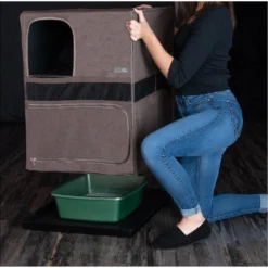 Pet Gear Prp Pawty Space Saver Cat Litter Box Enclosure -Furry Feast 200702 PT4. AC SS1800 V1573165076