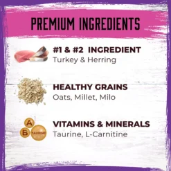 Inception Turkey & Herring Meal Recipe Dry Cat Food -Furry Feast 205308 PT2. AC SS1800 V1642568850