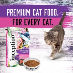 Inception Turkey & Herring Meal Recipe Dry Cat Food -Furry Feast 205308 PT8. AC SS1800 V1642578707