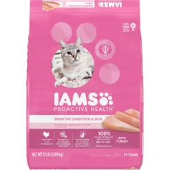 Iams Proactive Health Sensitive Digestion & Skin Turkey Dry Cat Food