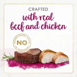 Fancy Feast Gourmet Naturals Natural White Meat Chicken & Beef Recipe In Gravy Canned Cat Food, 3-oz Can, Case Of 12 -Furry Feast 214805 PT4. AC SS1800 V1677103477