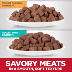 Hill's Science Diet Adult 7+ Tender Dinner Variety Pack Cat Food, 2.8-oz Pouch, Case Of 12 -Furry Feast 218077 PT3. AC SS1800 V1580224374