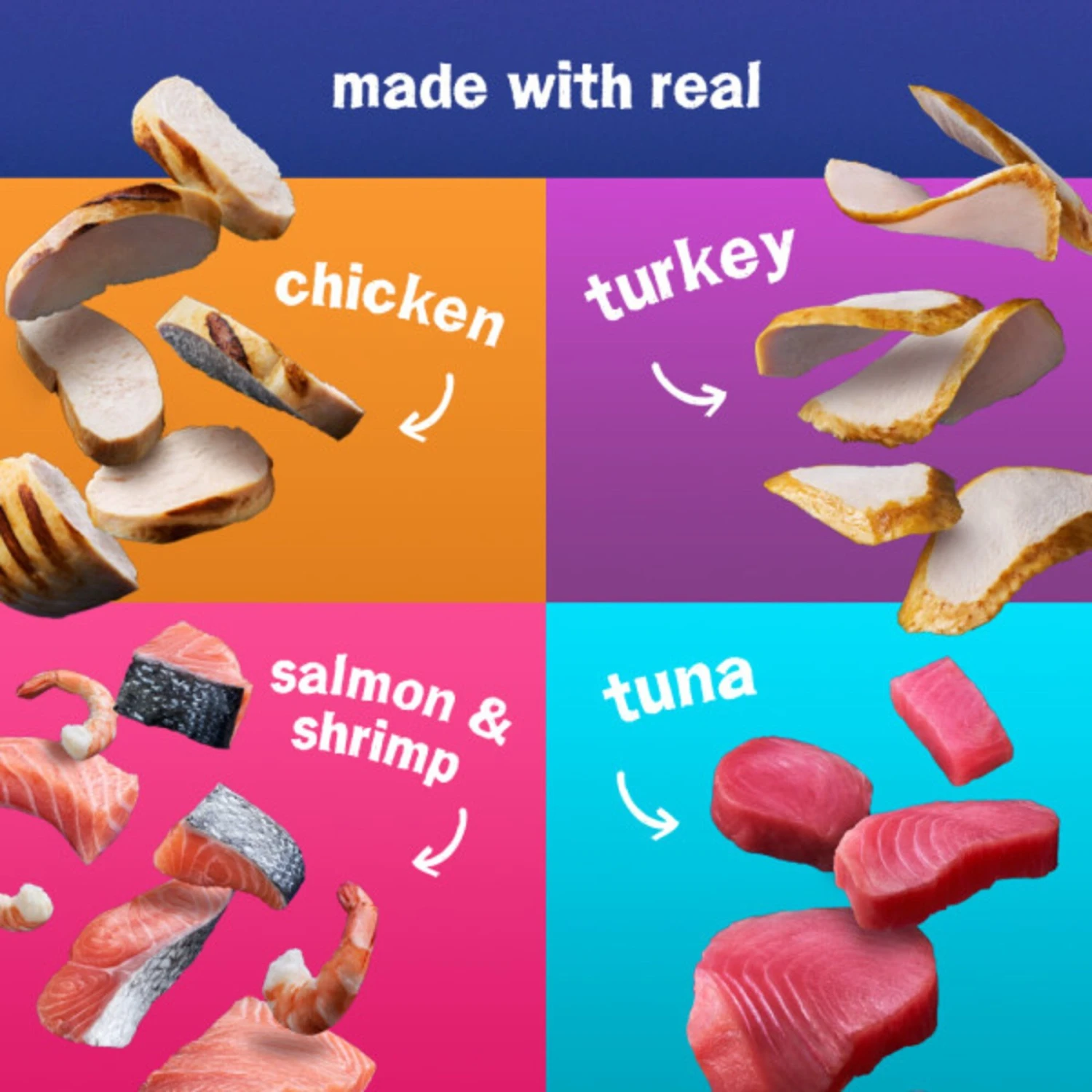 Friskies Stuf'd & Sauc'd Chicken, Tuna, Turkey, Salmon & Shrimp Variety Pack Canned Cat Food, 5.5-oz Can, Case Of 32 4 Friskies Stuf'd & Sauc'd Chicken, Tuna, Turkey, Salmon & Shrimp Variety Pack Canned Cat Food, 5.5-oz Can, Case Of 32 - Image 4