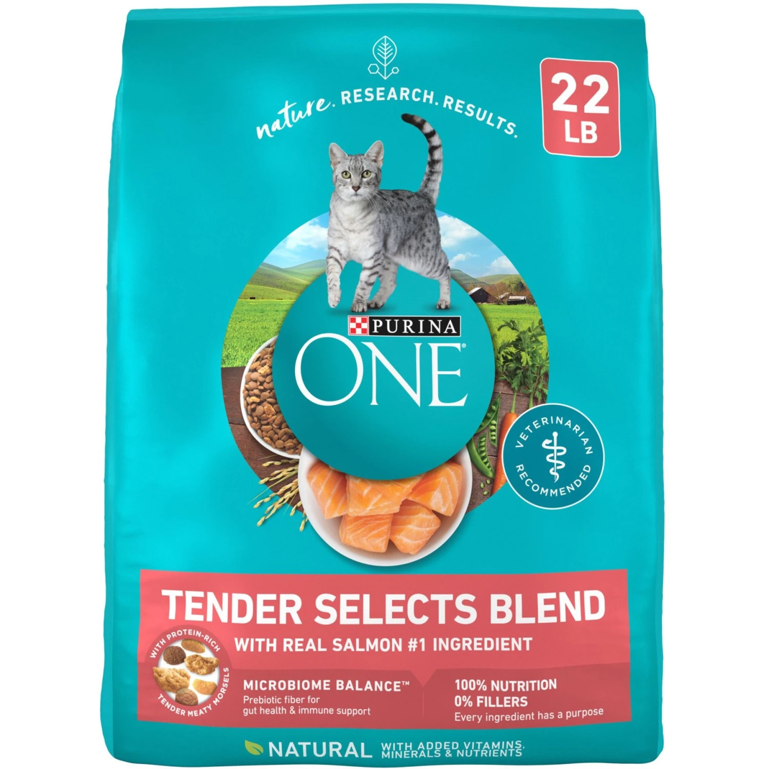 Purina ONE Tender Selects Blend With Real Salmon Dry Cat Food 1 Purina ONE Tender Selects Blend With Real Salmon Dry Cat Food