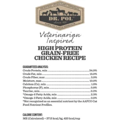 Dr. Pol High Protein Limited Ingredient Chicken Recipe Cat & Kitten Food -Furry Feast 232540 PT4. AC SS1800 V1588102656
