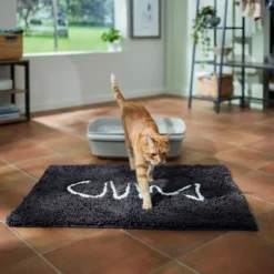 Frisco Microfiber Chenille Fish Bone Litter Mat -Furry Feast 236242 PT3. AC SS1800 V1676556249