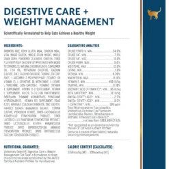 Veterinary Select Digestive Care + Weight Management Dry Cat Food, 4-lb Bag -Furry Feast 238583 PT4. AC SS1800 V1591728471