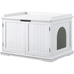 Unipaws Decorative Cat Litter Box Enclosure 9 Unipaws Decorative Cat Litter Box Enclosure -Furry Feast 241607 PT2. AC SS1800 V1600394785