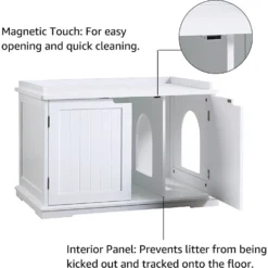 Unipaws Decorative Cat Litter Box Enclosure 10 Unipaws Decorative Cat Litter Box Enclosure -Furry Feast 241607 PT3. AC SS1800 V1600388784