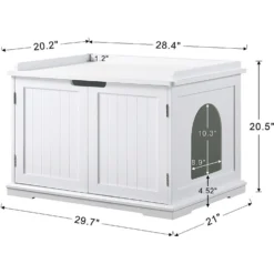 Unipaws Decorative Cat Litter Box Enclosure 12 Unipaws Decorative Cat Litter Box Enclosure -Furry Feast 241607 PT6. AC SS1800 V1631605006