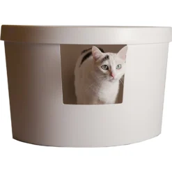 Kitangle Corner Kitty Cat Litter Box, Large -Furry Feast 252798 PT2. AC SS1800 V1600904210