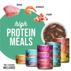 Tiki Cat Seafood Selects Variety Pack Grain-Free Wet Cat Food, 2.8-oz, Case Of 36 -Furry Feast 254321 PT5. AC SS1800 V1672952066