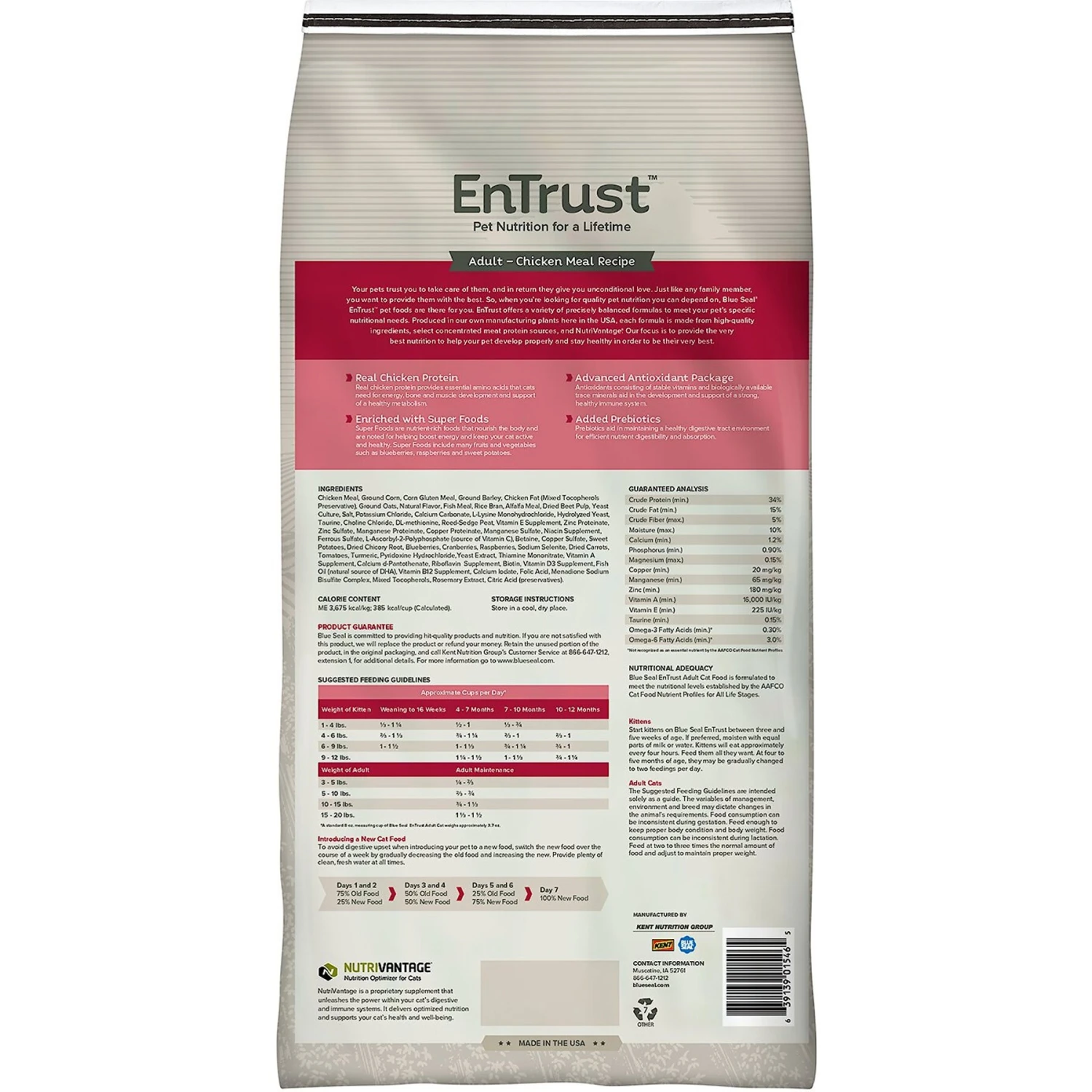 Blue Seal EnTrust Adult Cat Chicken Meal Recipe Dry Cat Food 2 Blue Seal EnTrust Adult Cat Chicken Meal Recipe Dry Cat Food - Image 2