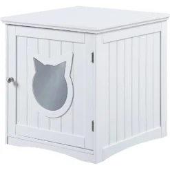 Sweet Barks Wooden Side Table Cat Litter Box Enclosure -Furry Feast 258686 PT7. AC SS1800 V1603833101