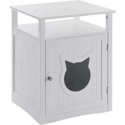 Sweet Barks Wooden Nightstand Cat Litter Box Enclosure -Furry Feast 258689 PT1. AC SS1800 V1607644337