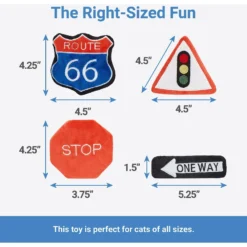 Frisco Road Trip Traffic Signs Plush Cat Toy With Catnip -Furry Feast 262024 PT1. AC SS1800 V1622563941