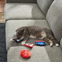 Frisco Road Trip Traffic Signs Plush Cat Toy With Catnip -Furry Feast 262024 PT3. AC SS1800 V1618598335