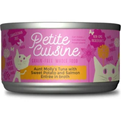 Petite Cuisine Aunt Molly's Tuna With Sweet Potato & Salmon Entree In Broth Grain-Free Wet Cat Food