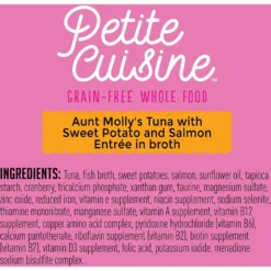 Petite Cuisine Aunt Molly's Tuna With Sweet Potato & Salmon Entree In Broth Grain-Free Wet Cat Food -Furry Feast 262253 PT4. AC SS1800 V1606381014
