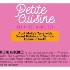 Petite Cuisine Aunt Molly's Tuna With Sweet Potato & Salmon Entree In Broth Grain-Free Wet Cat Food -Furry Feast 262253 PT6. AC SS1800 V1606380410