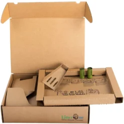 Litter One Biodegradable Disposable Cat Litter Box Kit -Furry Feast 262935 PT3. AC SS1800 V1606823224