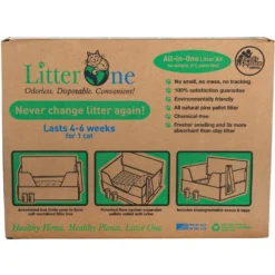 Litter One Biodegradable Disposable Cat Litter Box Kit -Furry Feast 262935 PT4. AC SS1800 V1606806132