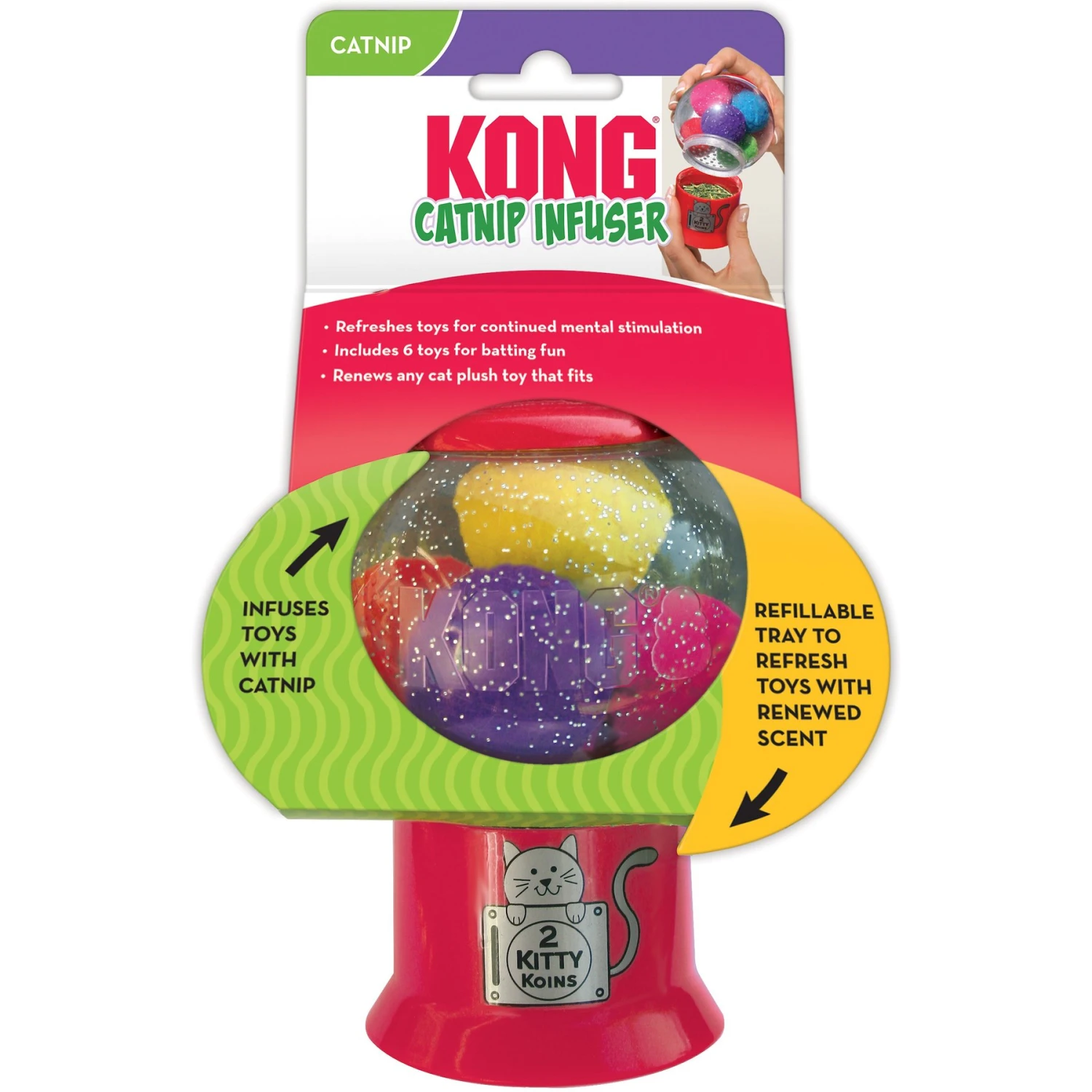 KONG Catnip Infuser Plush Cat Toy With Catnip 4 KONG Catnip Infuser Plush Cat Toy With Catnip - Image 4