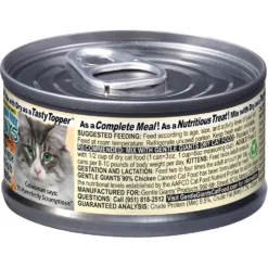 Gentle Giants Natural Non-GMO Chicken Grain-Free Cat & Kitten Canned Cat Food, 3-oz, Case Of 24 -Furry Feast 263198 PT3. AC SS1800 V1690829233