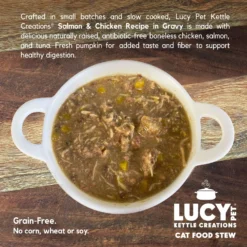 Lucy Pet Products Kettle Creations Salmon & Chicken Recipe In Gravy Wet Cat Food, 2.47-oz Can, Case Of 12 -Furry Feast 263496 PT3. AC SS1800 V1607439784