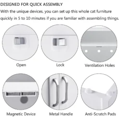 Unipaws Enclosed Cat Litter Box -Furry Feast 263521 PT4. AC SS1800 V1607559430