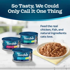 Blue Buffalo Tastefuls Tuna, Chicken, Fish & Shrimp Entrées Variety Pack Flaked Wet Cat Food -Furry Feast 264519 PT2. AC SS1800 V1689357001