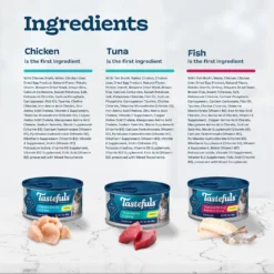 Blue Buffalo Tastefuls Tuna, Chicken, Fish & Shrimp Entrées Variety Pack Flaked Wet Cat Food -Furry Feast 264519 PT4. AC SS1800 V1689357640