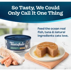 Blue Buffalo Tastefuls Ocean Fish & Tuna Entrée Pate Wet Cat Food -Furry Feast 264543 PT2. AC SS1800 V1630735008