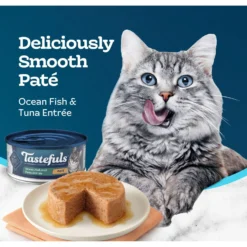 Blue Buffalo Tastefuls Ocean Fish & Tuna Entrée Pate Wet Cat Food -Furry Feast 264543 PT3. AC SS1800 V1630737414