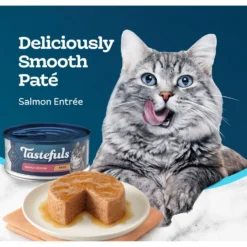Blue Buffalo Tastefuls Salmon Entrée Pate Wet Cat Food -Furry Feast 264546 PT3. AC SS1800 V1630734972