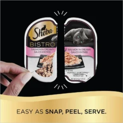 Sheba Perfect Portions Bistro Salmon In Creamy Sauce Adult Wet Cat Food -Furry Feast 269352 PT4. AC SS1800 V1626989202