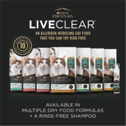 Purina Pro Plan LIVECLEAR Adult Indoor Formula Dry Cat Food -Furry Feast 276052 PT6. AC SS1800 V1649226096