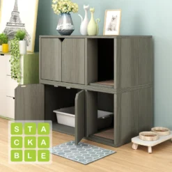 Way Basics ZBoard Paperboard Modern Enclosed Cat Litter Box -Furry Feast 280425 PT4. AC SS1800 V1690291626