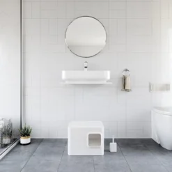 Meowy Studio Loo Enclosed Cat Litter Box Concealment 17 Meowy Studio Loo Enclosed Cat Litter Box Concealment -Furry Feast 280430 PT8. AC SS1800 V1622121214