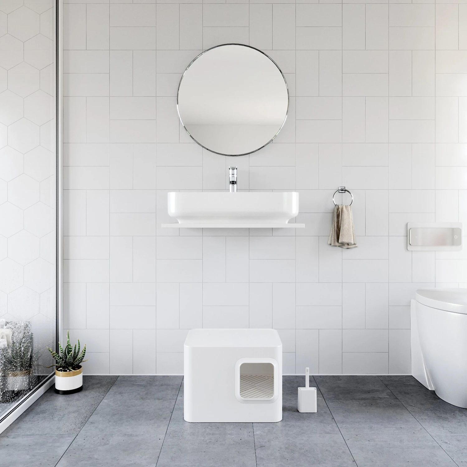 Meowy Studio Loo Enclosed Cat Litter Box Concealment 9 Meowy Studio Loo Enclosed Cat Litter Box Concealment - Image 9