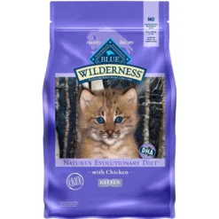 Blue Buffalo Wilderness High Protein Natural Grain-Free Chicken Kitten Dry Cat Food & Fancy Feast Tender Feast Variety Pack Canned Kitten Food -Furry Feast 292760 PT5. AC SS1800 V1620011526