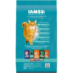 Iams ProActive Health Indoor Weight & Hairball Care Adult Dry Cat Food & Greenies Feline SmartBites Healthy Indoor Natural Tuna Flavor Soft & Crunchy Adult Cat Treats -Furry Feast 293250 PT2. AC SS1800 V1648071996