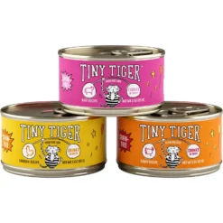 Tiny Tiger Chunks In Gravy Beef & Poultry Recipes Variety Pack Grain-Free Canned Cat Food & Fancy Feast Grilled Poultry & Beef Feast Variety Pack Canned Cat Food -Furry Feast 293928 PT6. AC SS1800 V1668542613