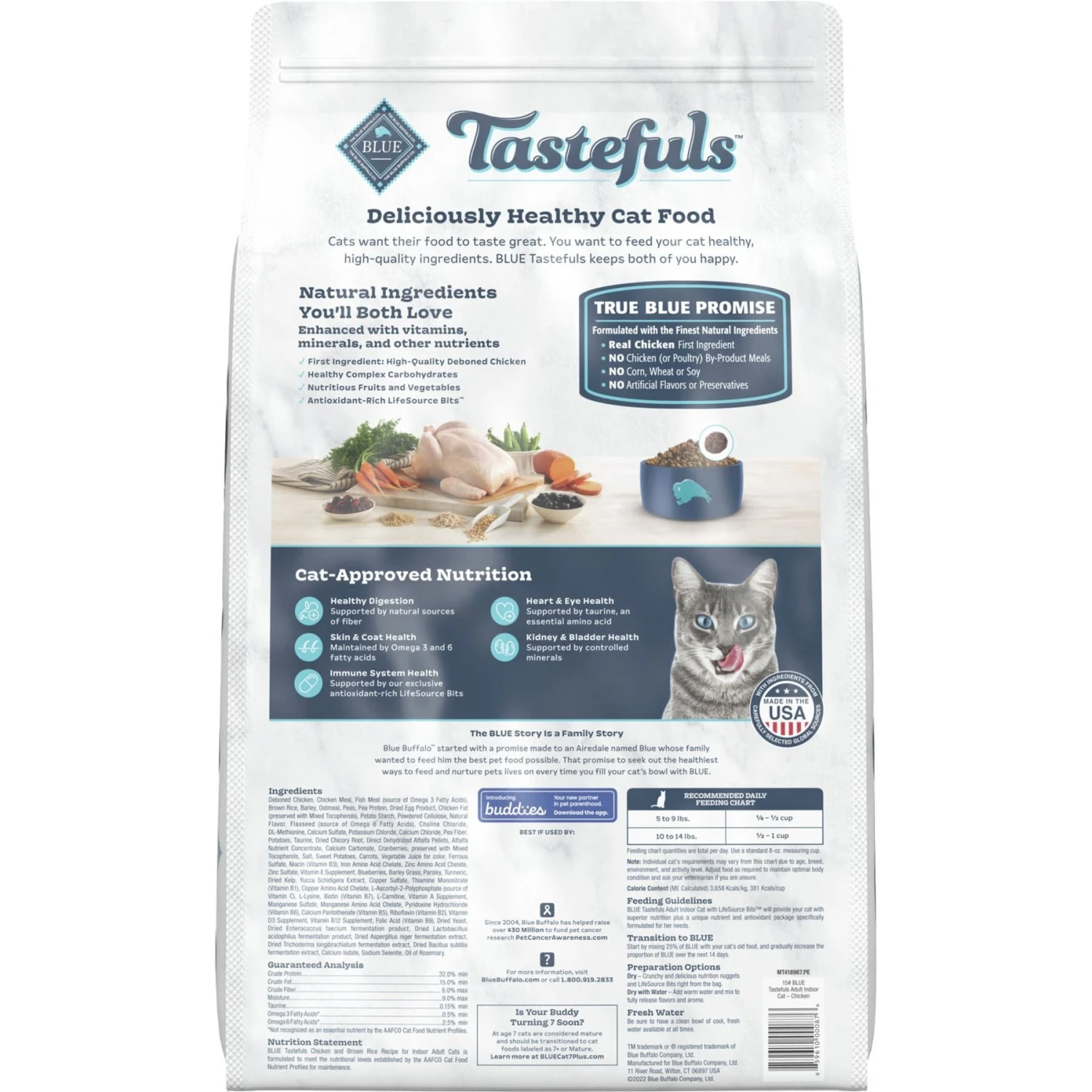 Blue Buffalo Tastefuls Chicken Indoor Natural Adult Dry Cat Food & Blue Buffalo Bursts With Paw-Licken Chicken Cat Treats 7 Blue Buffalo Tastefuls Chicken Indoor Natural Adult Dry Cat Food & Blue Buffalo Bursts With Paw-Licken Chicken Cat Treats - Image 7