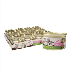 Wellness Complete Health Kitten Chicken Entree Recipe Natural Canned Cat Food & Wellness CORE Natural Grain-Free Turkey & Chicken Liver Pate Canned Kitten Food -Furry Feast 294276 PT5. AC SS1800 V1621987941