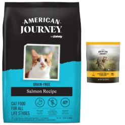 American Journey Salmon Recipe Grain-Free Dry Cat Food & American Journey 100% Chicken Freeze-Dried Grain-Free Cat Treats