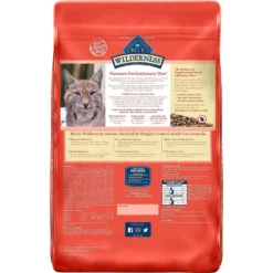 Blue Buffalo Wilderness Indoor Hairball & Weight Control Chicken Recipe Grain-Free Dry Cat Food & Blue Buffalo Bursts With Savory Seafood Cat Treats -Furry Feast 297850 PT2. AC SS1800 V1621304832